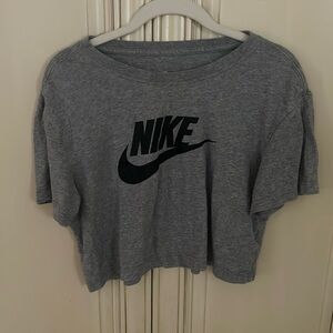 Nike gray crop top tee. Size xs